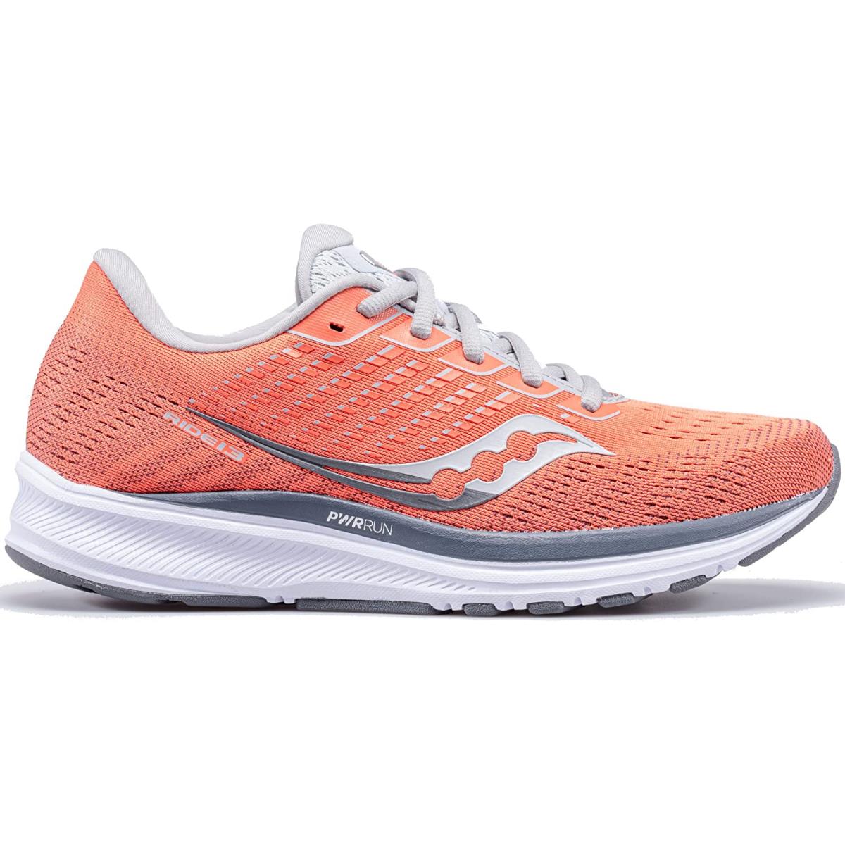 Saucony Women`s Ride 13 Running Shoe Coral/Alloy
