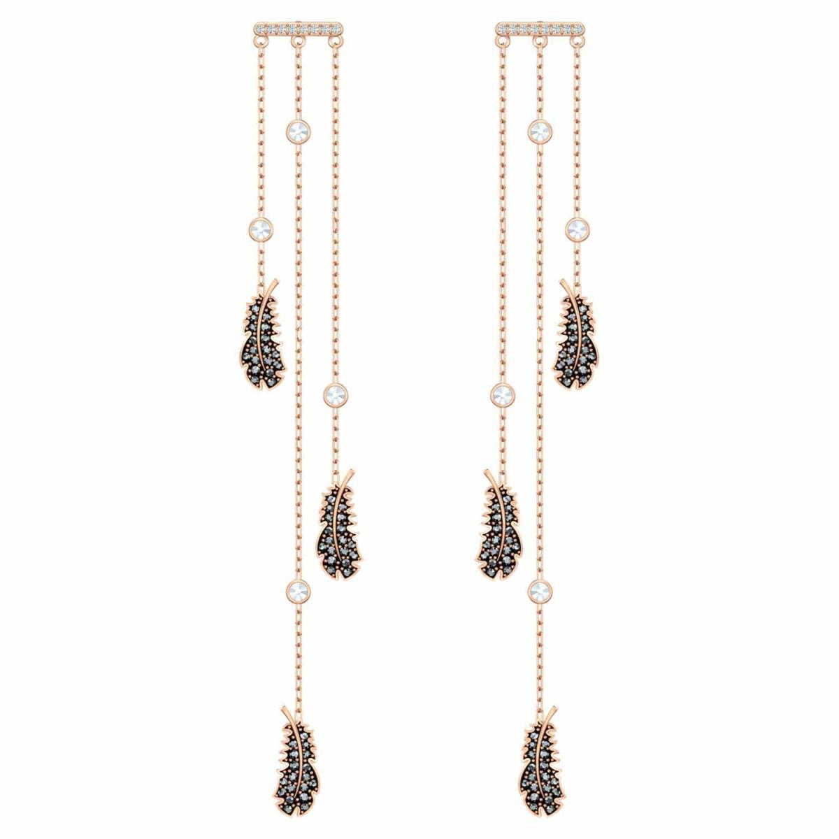 Swarovski Naughty Chandelier Pierced Earrings Rose Gold -5497873