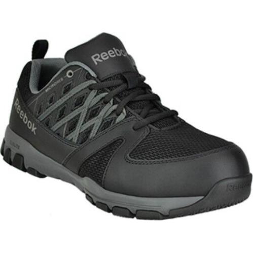 Reebok Steel Toe Sublite Shoe-black EH Rated Slip Resistant Eva Midsole