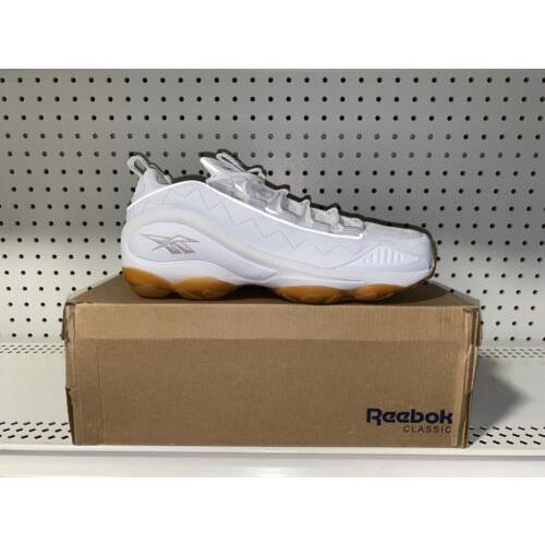 Reebok Dmx Run 10 Gum Mens Leather Athletic Running Shoes Size 8.5 White CN3568
