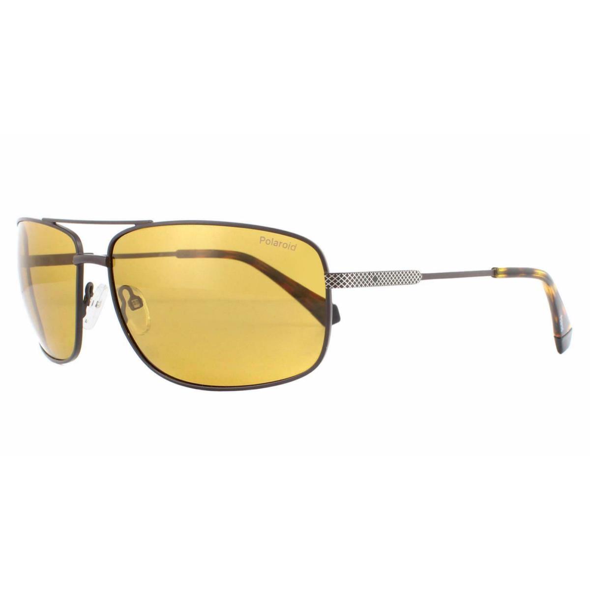 Polaroid Sunglasses Pdl 2101/S YZ4MU 63-14 Brown Frames Yellow Polarized Lenses