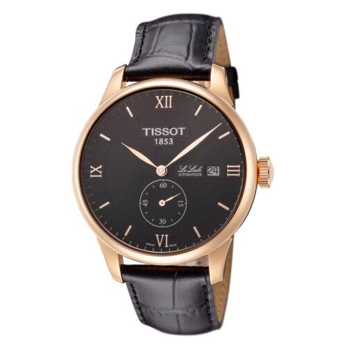 Tissot Men`s T0064283605801 T-classic 39.3mm Black Dial Leather Watch