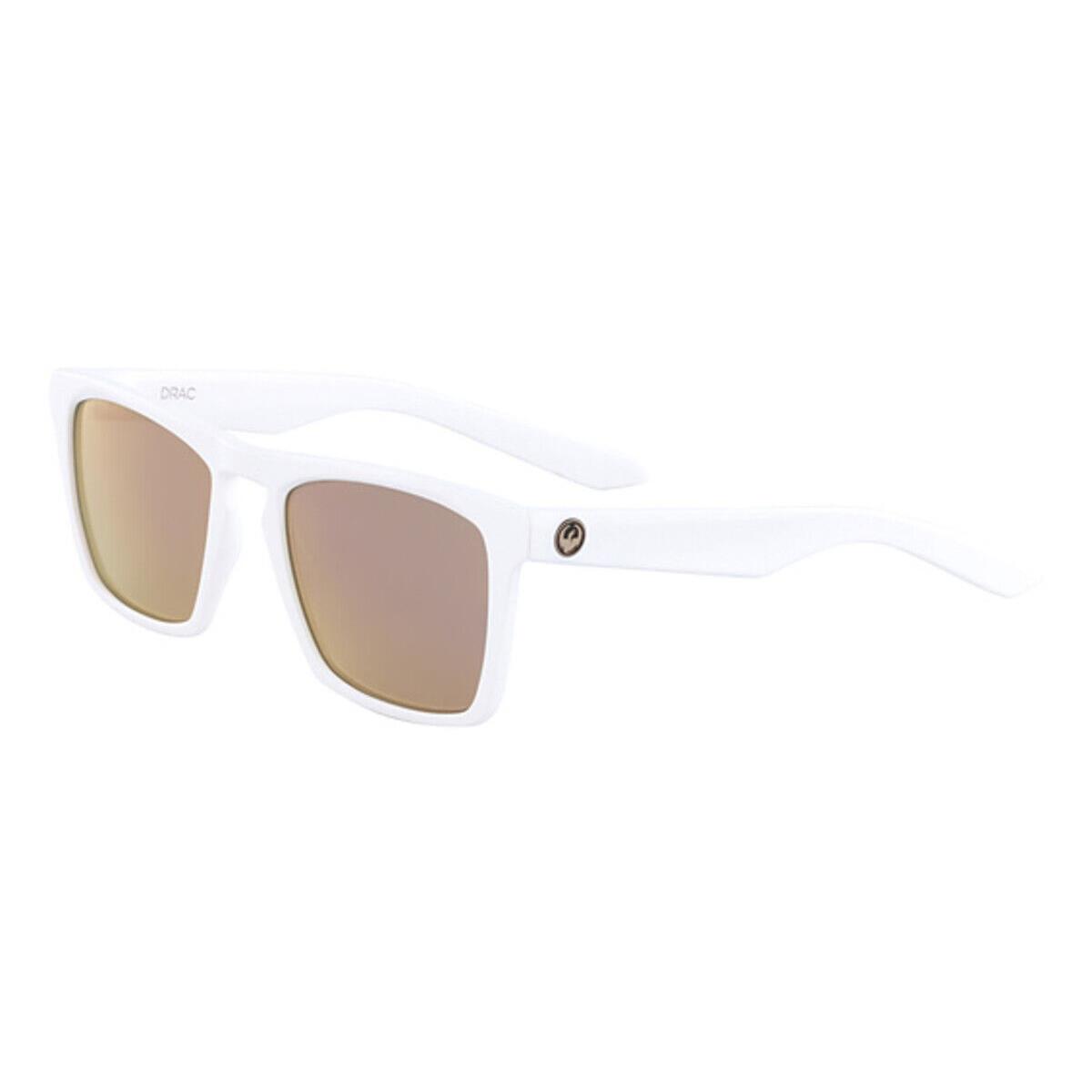 Dragon Sunglasses DR Drac LL MI Ilon 102 Matte White/ Rose Gold 53mm