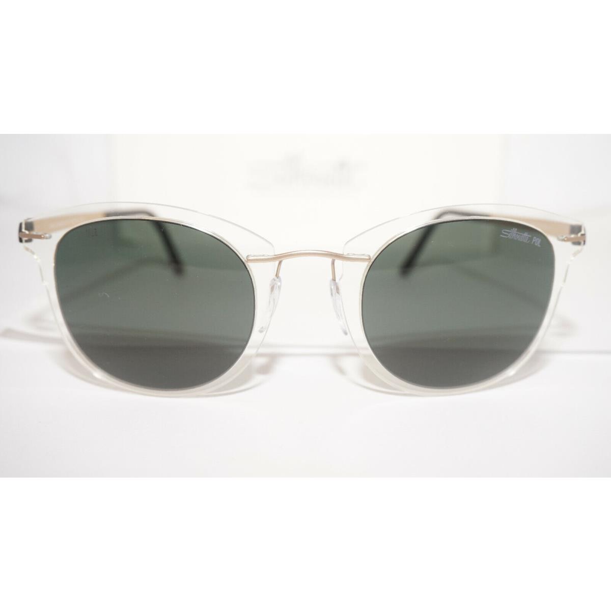 Silhouette Sunglasses Clear Gold Green 8171/75 1030 00/00