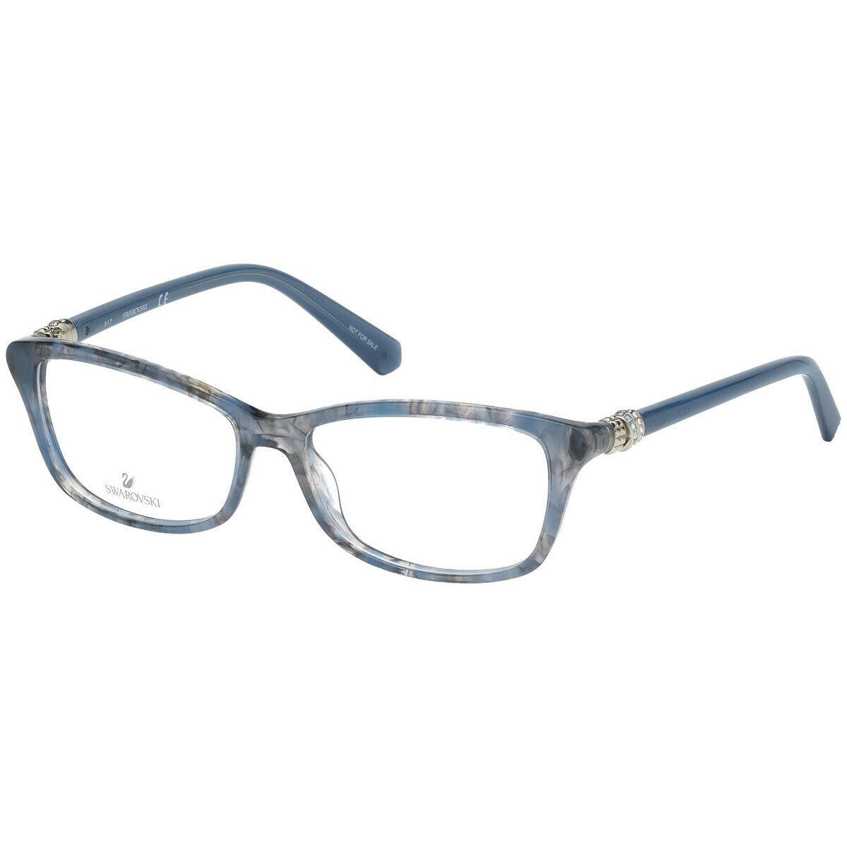 Swarovski SK5243 090 Eyeglasses Shiny Blue Frame 52mm