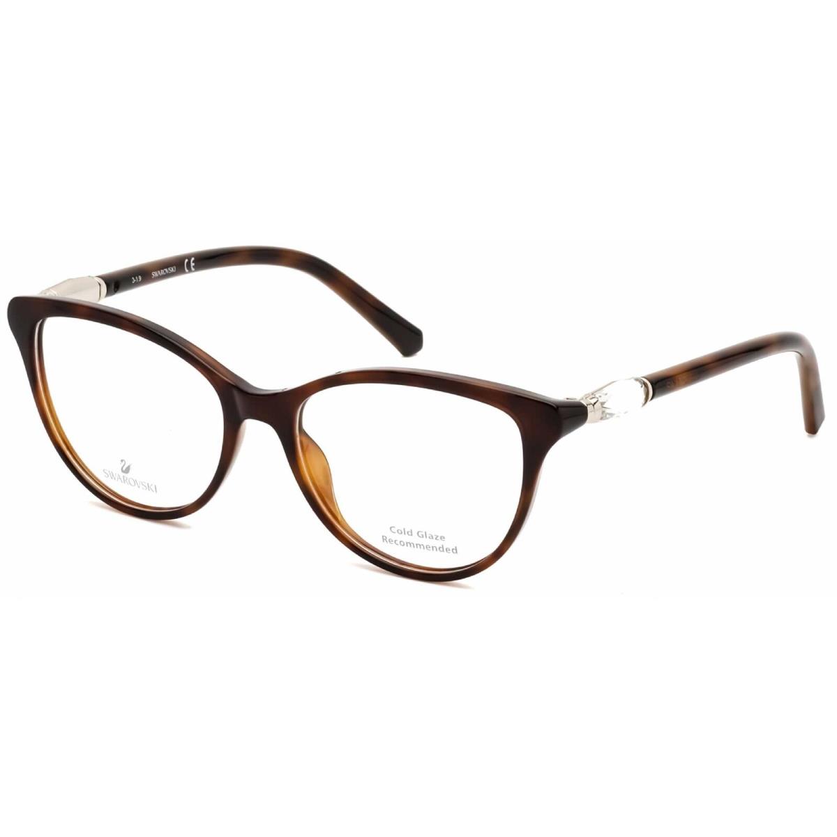 Swarovski Women`s Eyeglasses Dark Havana Cat-eye Plastic Frame SK5311 052