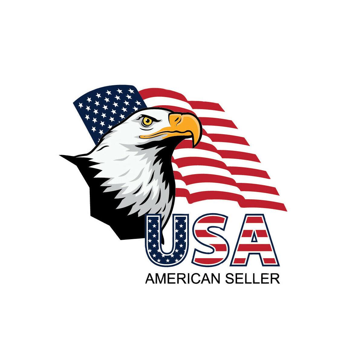 GiftJewelryShop Gold Plated American flag bald eagle Photo Stud Earrings 12mm Diameter 