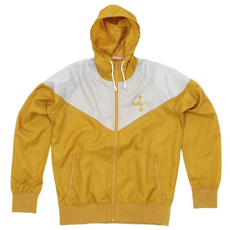 Nike Men`s Yellow Vintage Windrunner Running Jacket 485029-737 Size M-2XL