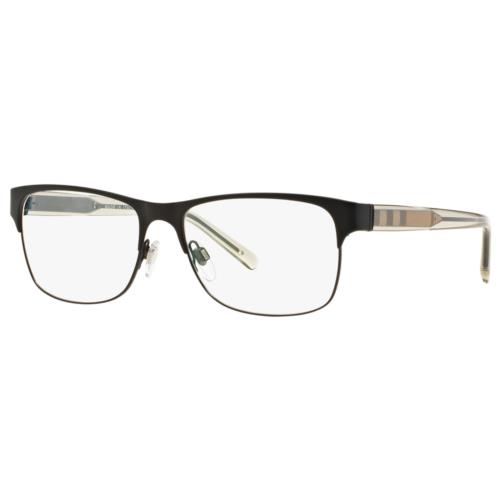 Burberry Rx Eyeglasses BE 1289 1007 Black W/demo Lens 55mm