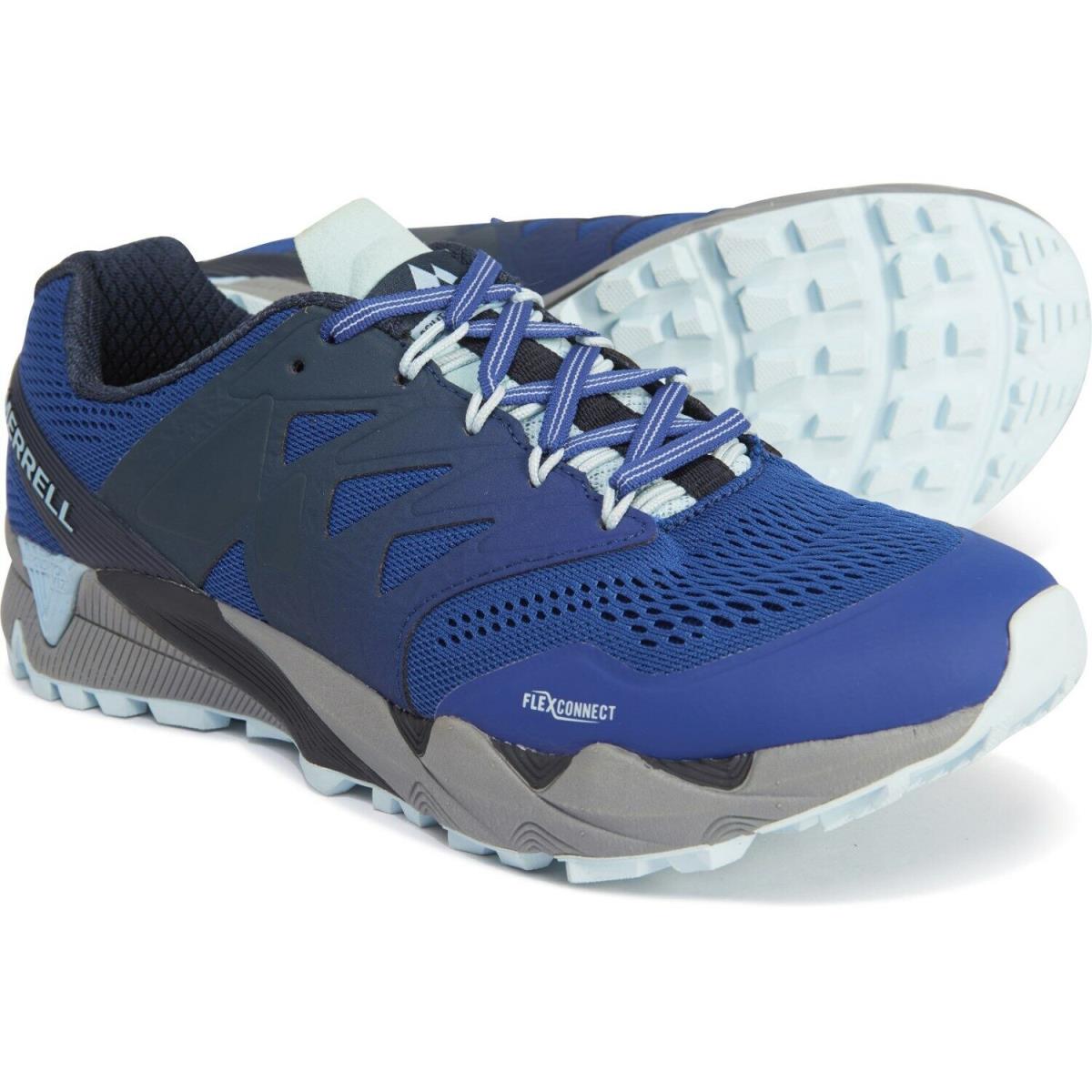 Merrell Women`s Agility Peak Flex 2 E Mesh Trail Running Shoes - Sodalite Blue