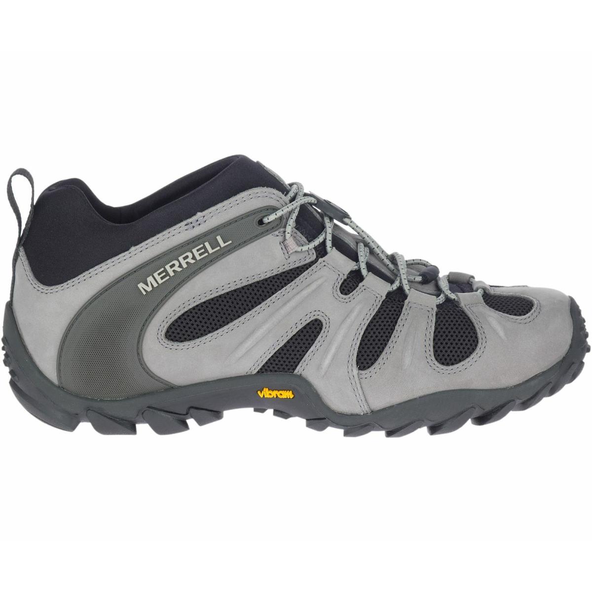 Merrell Men`s Waterproof Shock Absorbing Moisture Wicking Hiking Leather Shoes NON WATERPROOF Gray