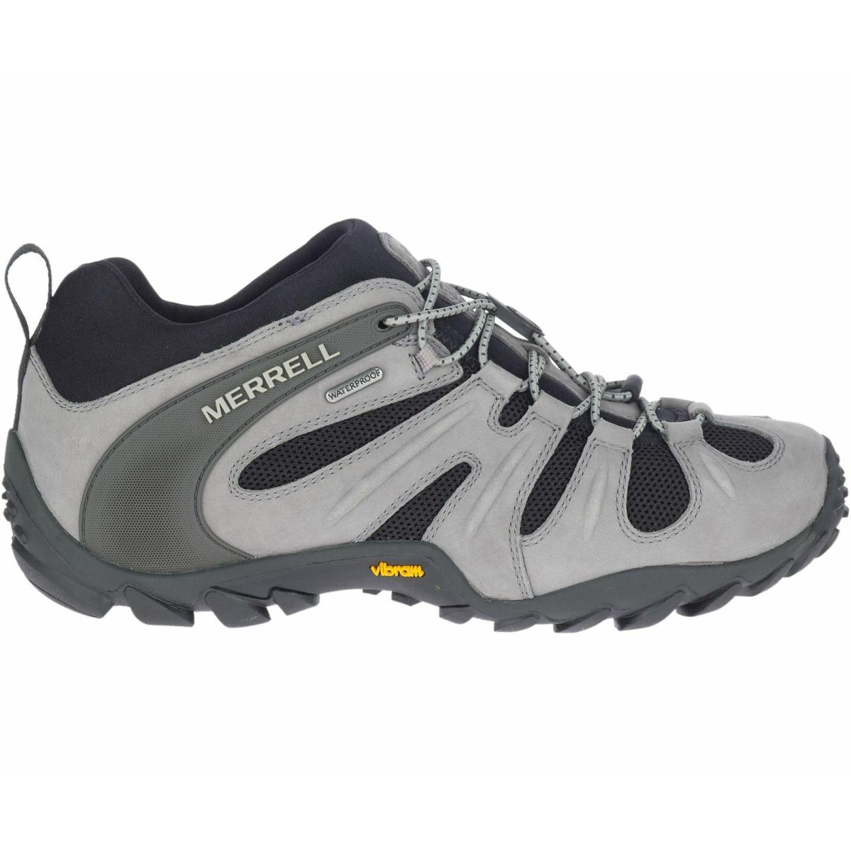 Merrell Men`s Waterproof Shock Absorbing Moisture Wicking Hiking Leather Shoes WATERPROOF Charcoal
