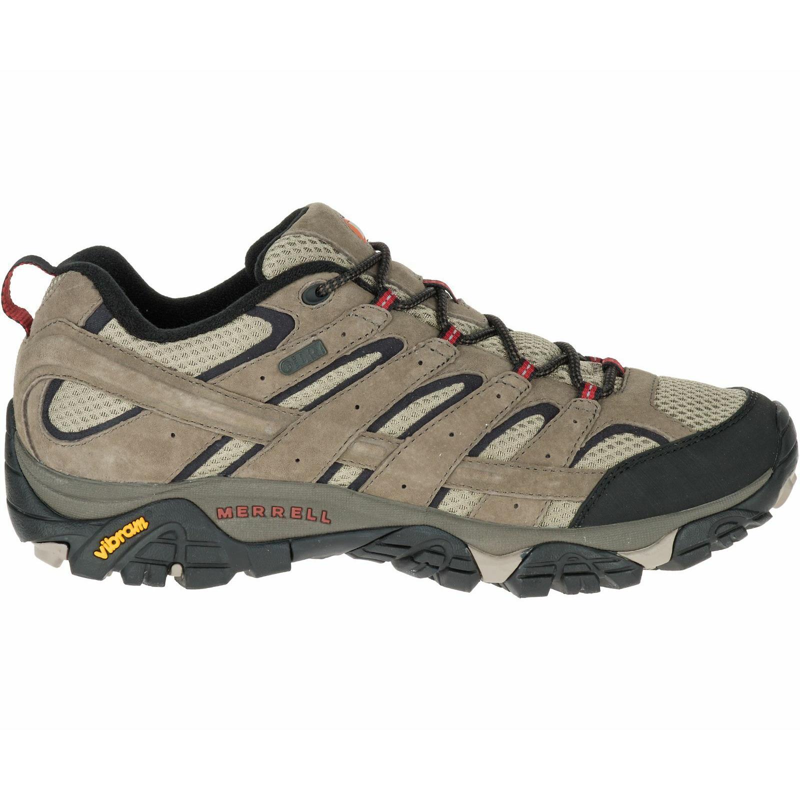 Merrell Men`s Waterproof Shock Absorbing Moisture Wicking Hiking Leather Shoes Bark Brown