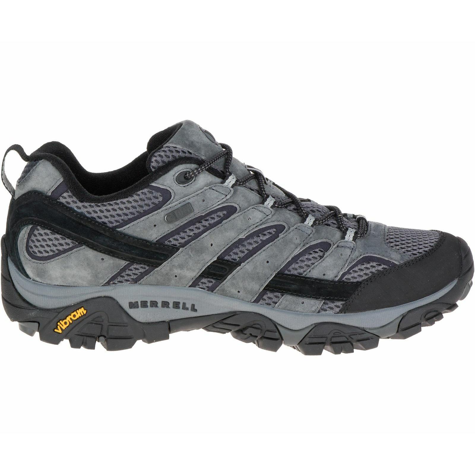 Merrell Men`s Waterproof Shock Absorbing Moisture Wicking Hiking Leather Shoes Granite