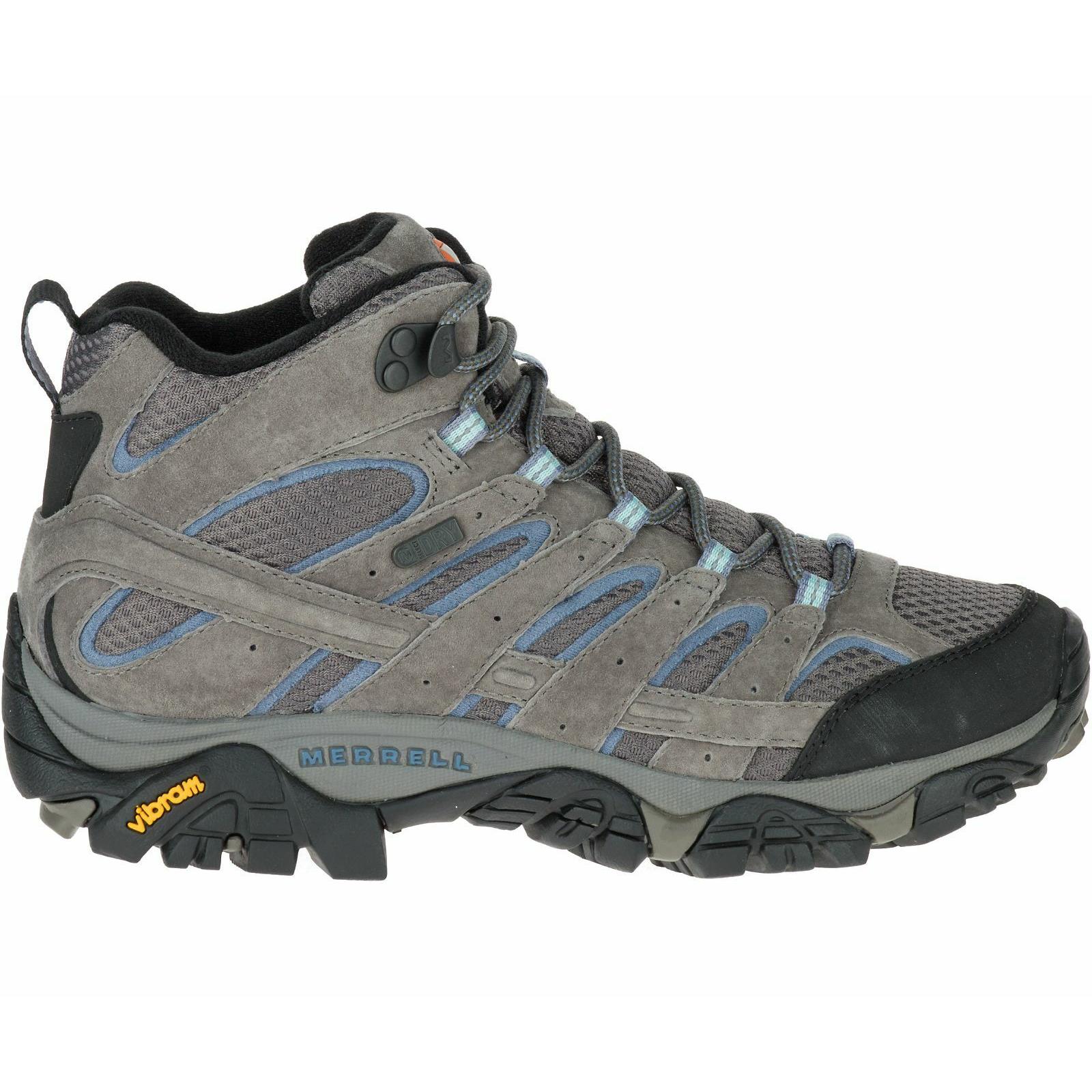 Merrell Women`s Waterproof Moisture Wicking Antimicrobial Arch Support Shoe Boot Granite