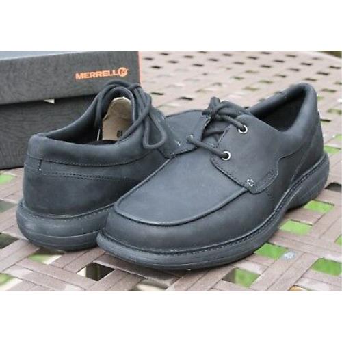 Merrell World Vue Oxford US 10.5 EU 44.5 Men`s Black Leather Shoe
