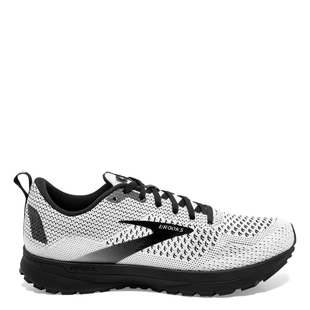 Women`s Brooks 120337 121 Revel 4 Running Cushion Neutral White/black Shoes