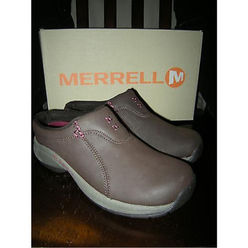 Womens Espresso Brown Merrell Jovilee Slide On Shoes Size 6 M