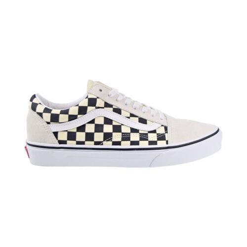 Vans Old Skool Checkerboard Men`s Shoes White-black VN0A38G127K