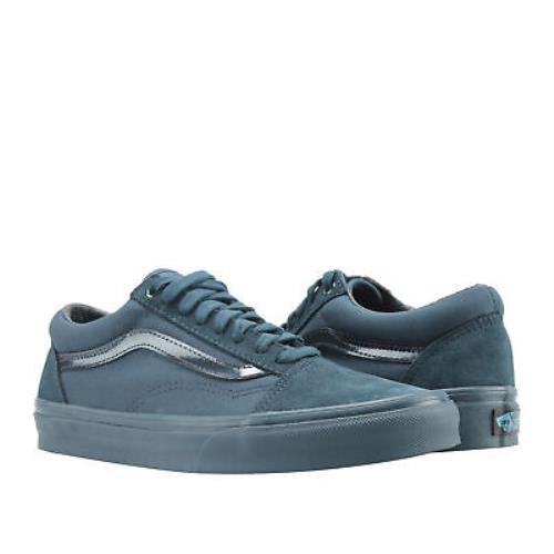 Vans Old Skool Mono Dark Teal Classic Low Top Sneakers VN0A38G1QKD - Blue