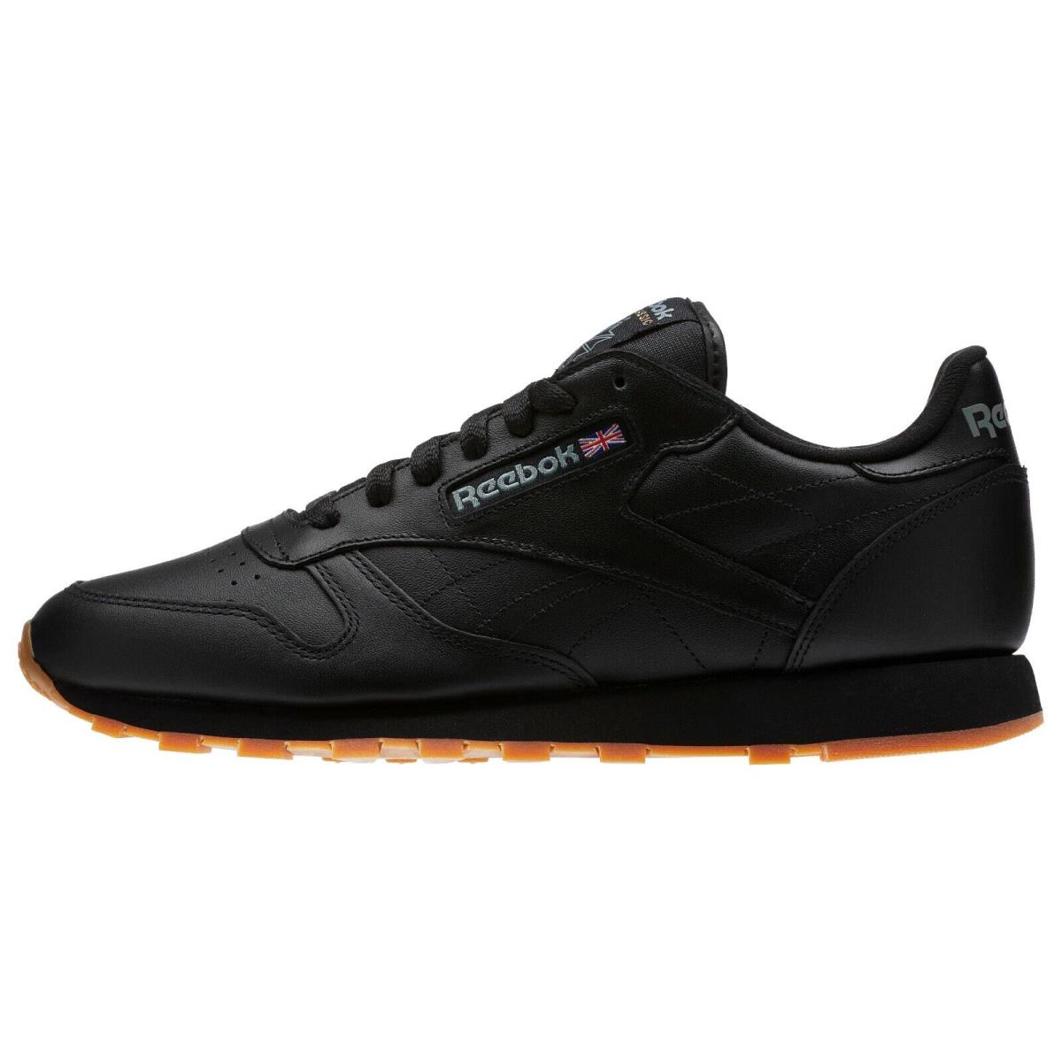 Reebok Adult Unisex Classic Leather Running Shoe Black / Gum 49798 / GY0954