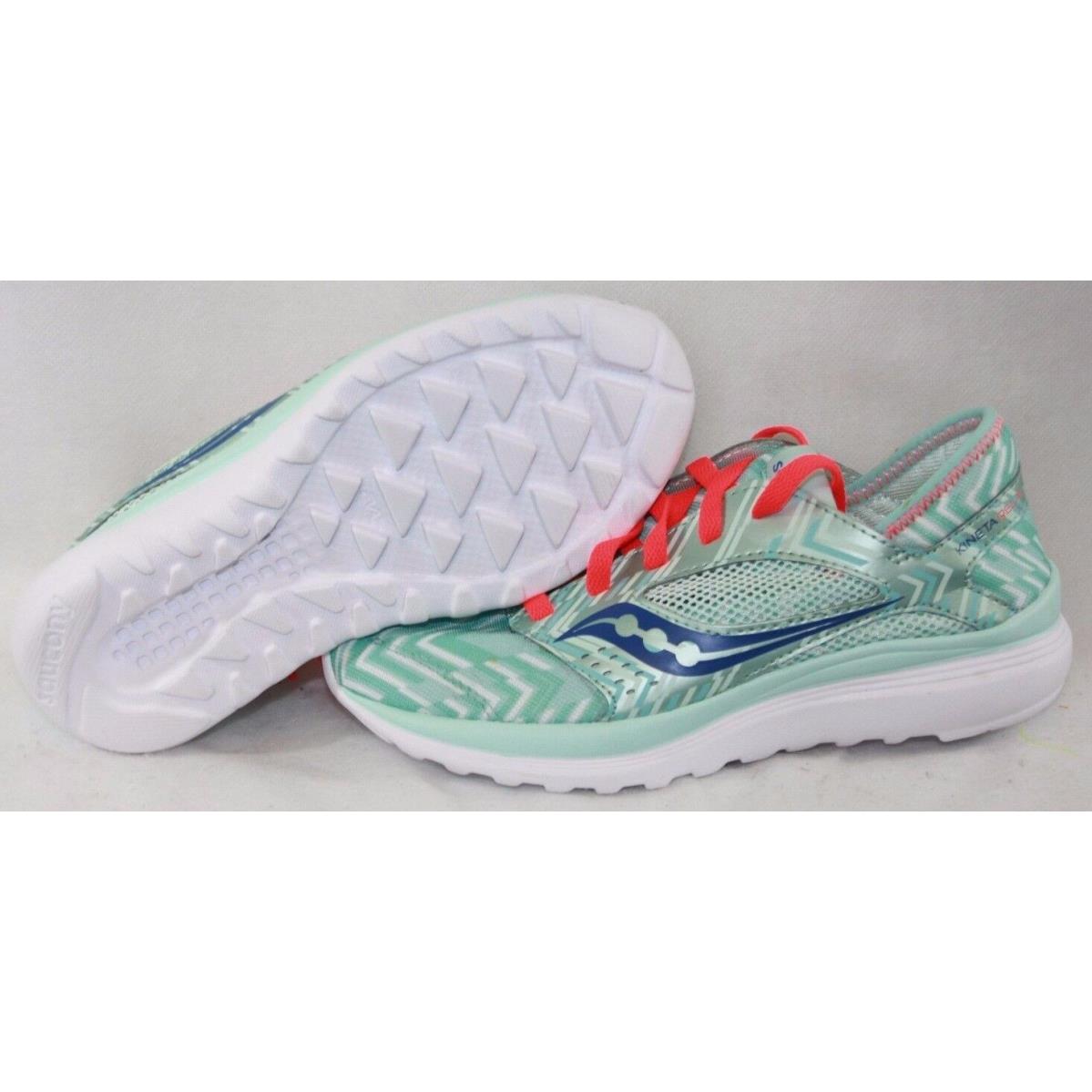 Womens Saucony Kineta Relay S15244-12 Mint Green Blue White Sneakers Shoes