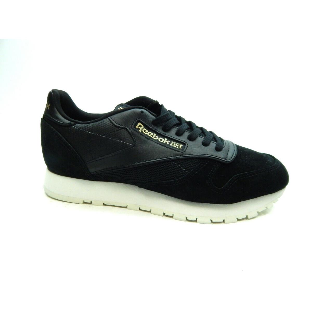 Reebok CL Leather Hommes Classic Black Ash Grey BS5243 Men Shoes Size 8