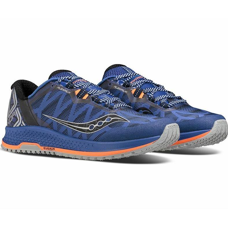 Saucony Koa TR Men`s Running Shoes Blue/oragne Size 8 M
