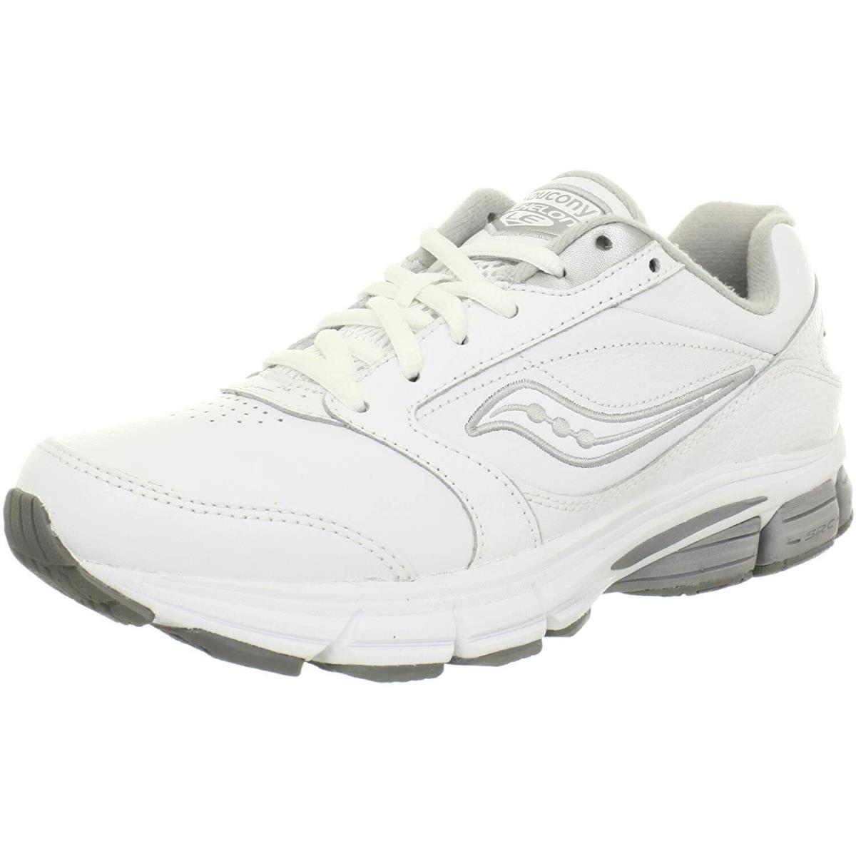 Saucony Women`s Echelon LE2 Walking Shoe White/silver 5.5 W US - White