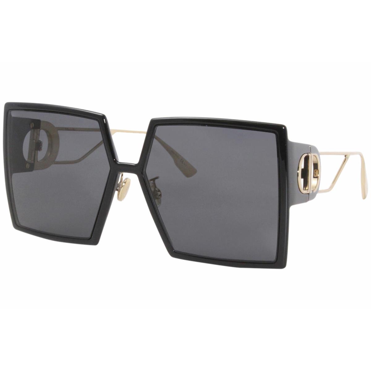 Christian Dior 30Montaigne 807/2K Sunglasses Women`s Black-gold/grey Lenses 58mm