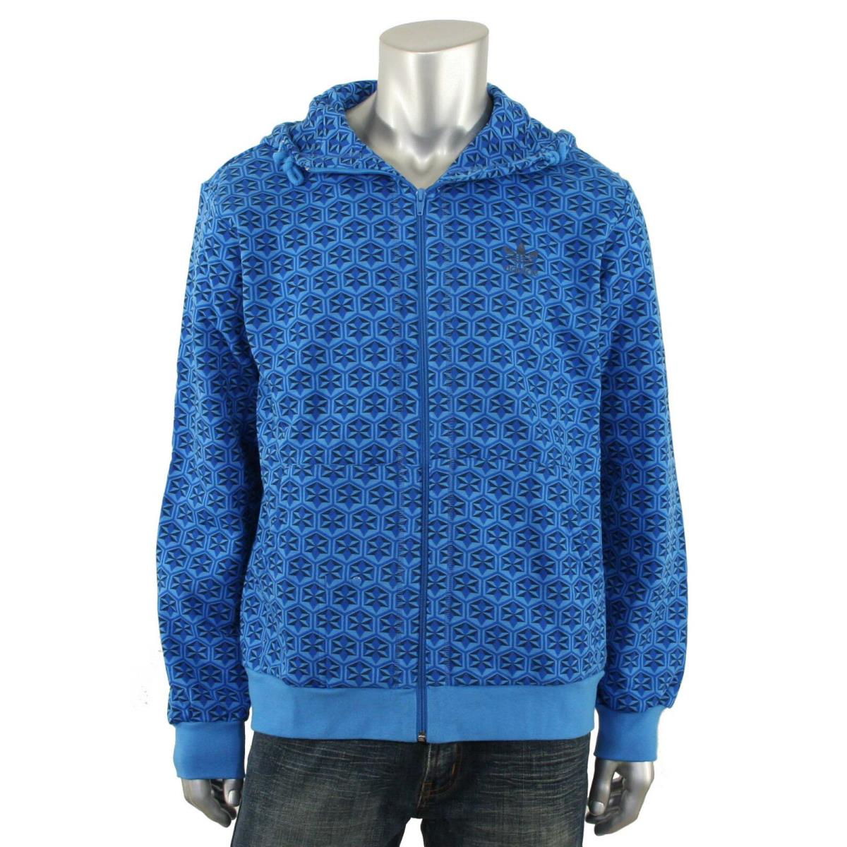 Men`s Adidas Originals Vintage Blue Heritage Sole Hoodie Jacket