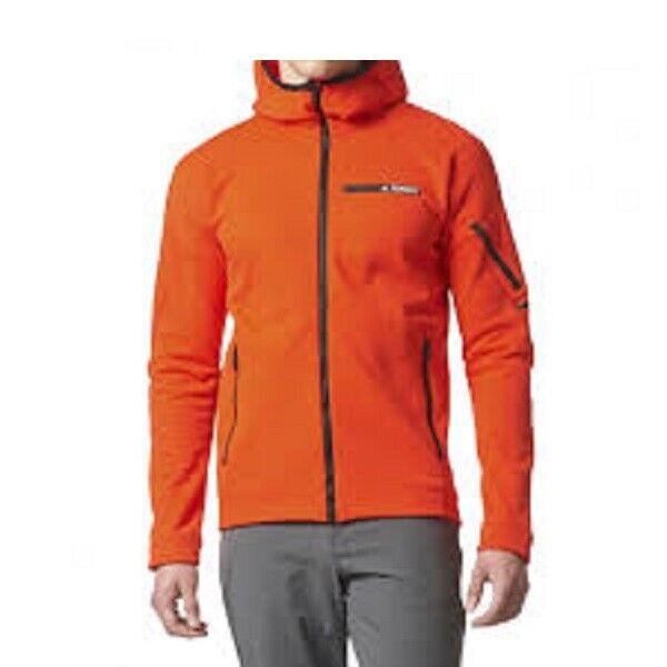 Adidas Climaheat Terrex Warm Dry Hoodie Jacket Hiking Orange BS2534 Mens