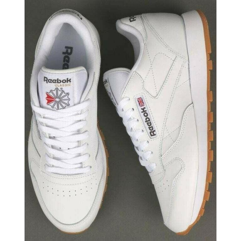 Reebok Classic Leather 49797 White Gum Sole Mens Shoes Fashion Sneakers Sizes 