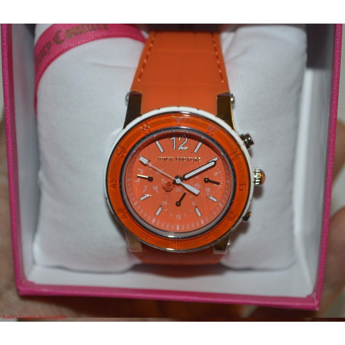 Juicy Couture Women`s Orange Tonal Sunray Dials Casual Round Watch 1900898