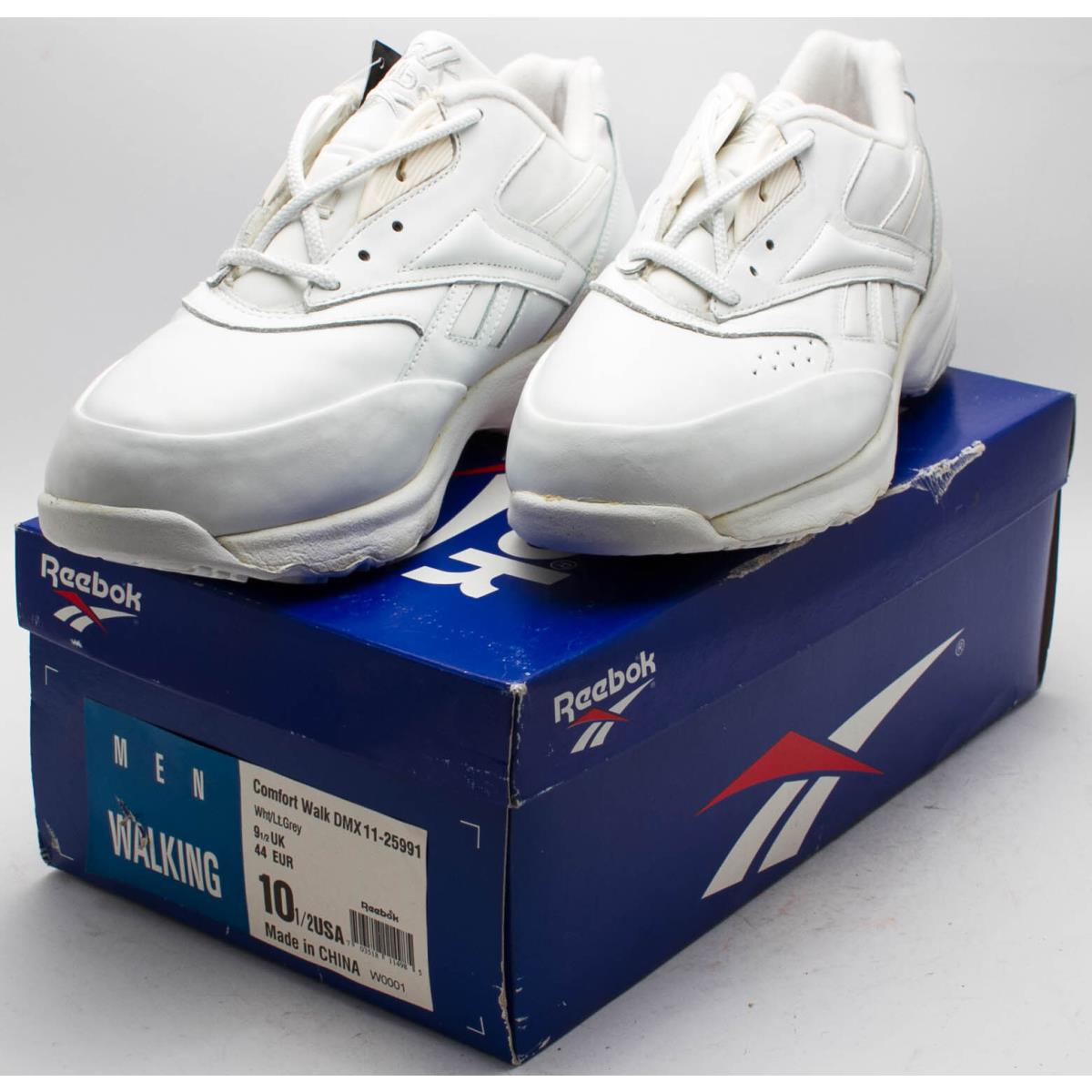 Reebok Men`s Vintage 1994 Comfort Walk Dmx Shoes 11-25991 White sz 10.5