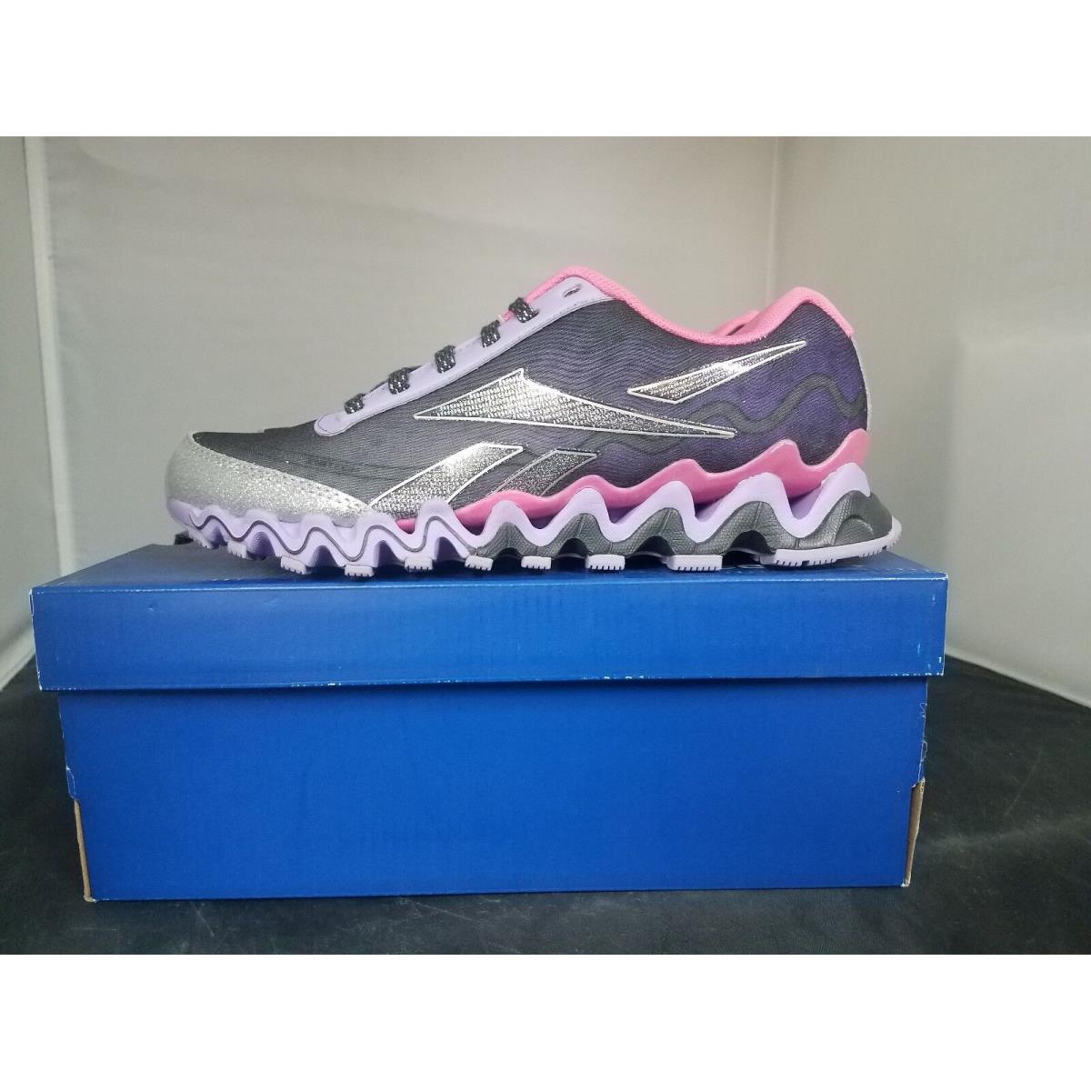 Reebok Girl`s Junior Zigultra Running Shoes SC Gry/slv/ppl/grv/pink/bk