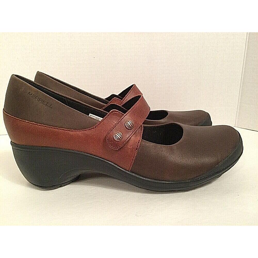 Merrell Veranda Emme J69042 Brown Leather Mary Jane Pumps Women`s Shoes 11