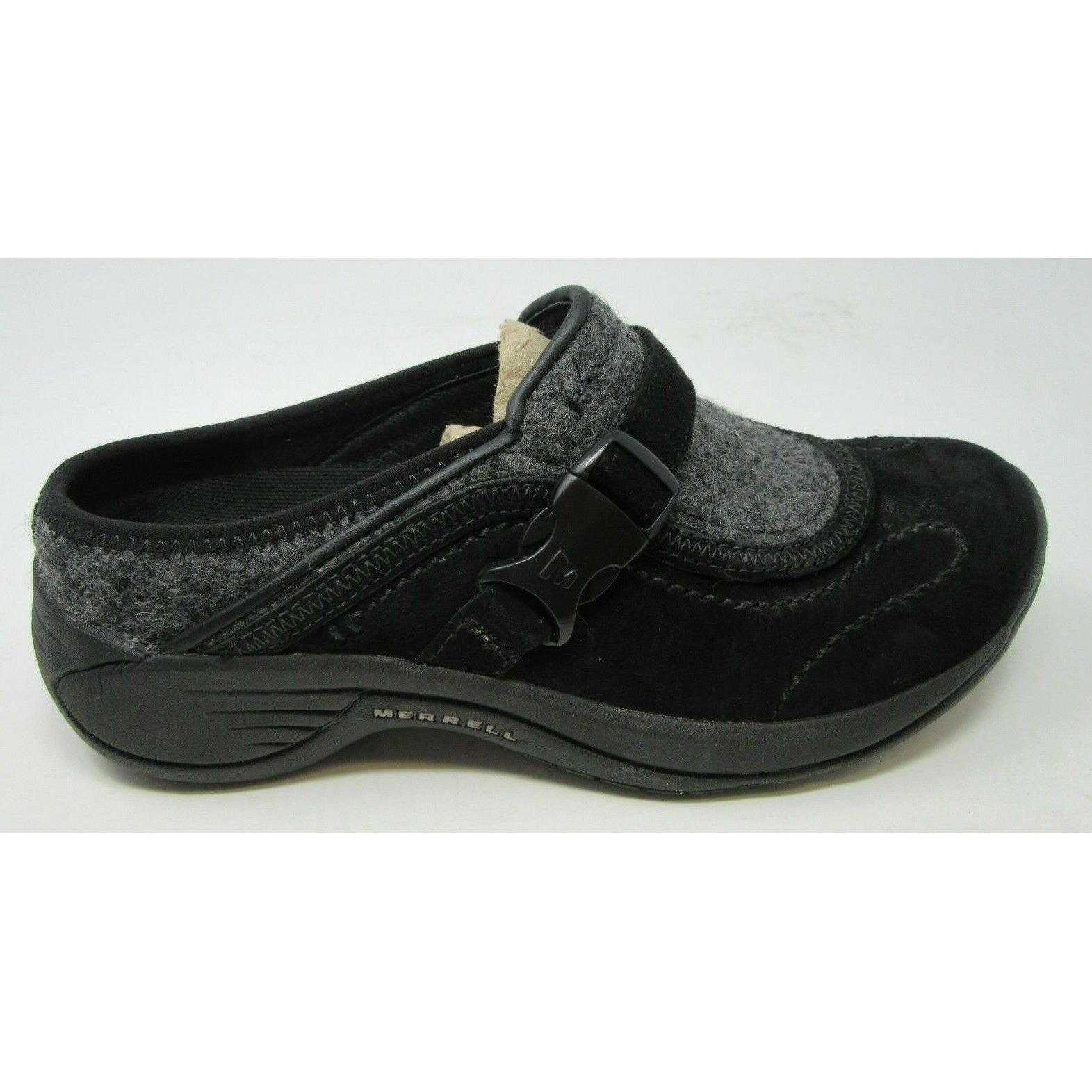 Merrell Women`s Encore Sidestep Black Mules Shoes Size 5.5/M J66630