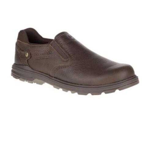 Men`s Merrell Brevard Moc Leather Slip On Brown Shoes Size 7.5