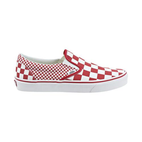 Vans Classic Slip On Mens Shoes Chilli Pepper-red-checkerboard VN0A38F7-VK5