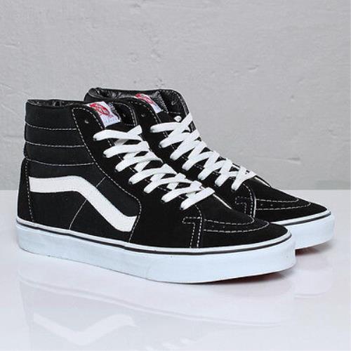 Vans SK8-HI Black/white Classic Skateboarding Canvas Suede Mens/womens Shoes