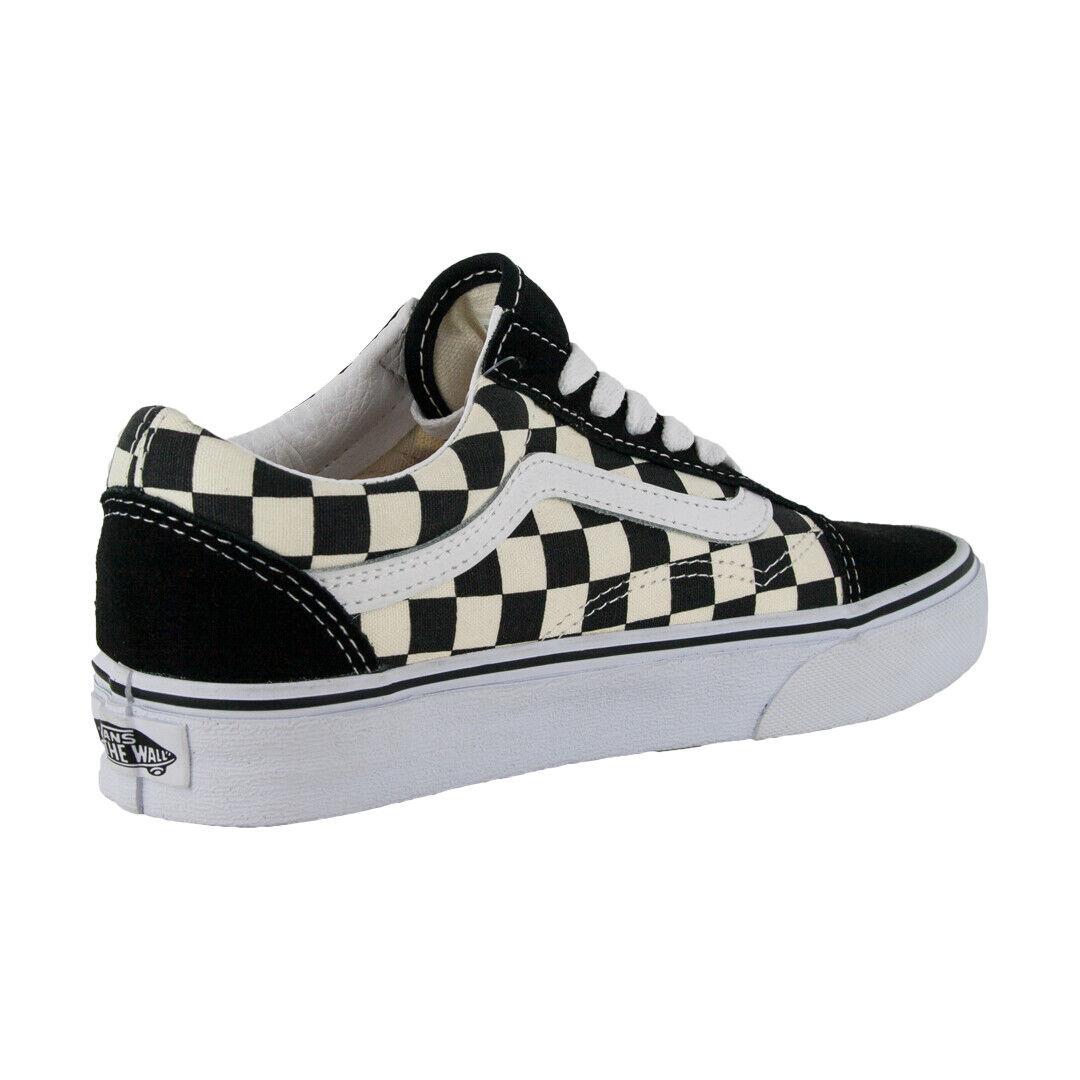 Vans Primary Check Old Skool Sneakers Black/white Unisex Checkerboard Shoes - Black/White