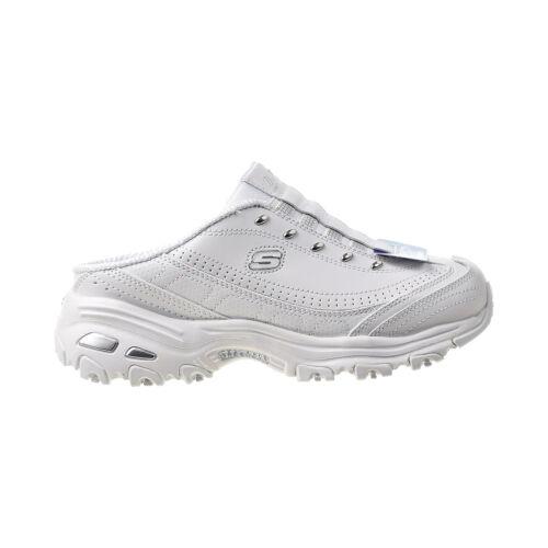 Skechers D`lites Bright Sky Women`s Slip-on Shoes White-silver 11933-WSL