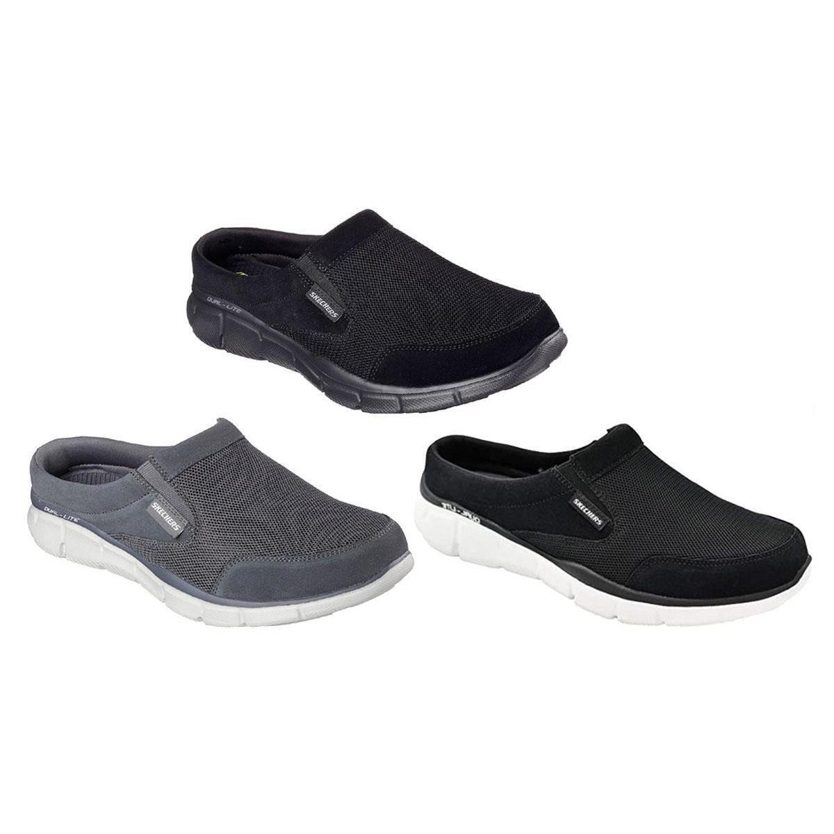 Skechers Men`s Memory Foam Slip On Open Back Sneakers Shoes in 2 Colors