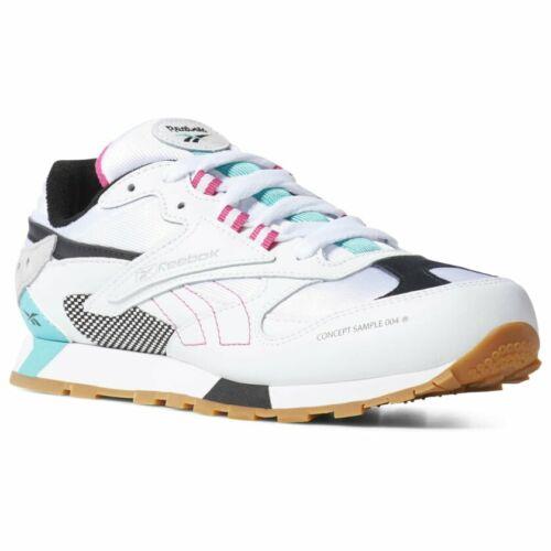Youth Reebok Classic Leather Ati 90S Running Shoes White/teal/pink DV5513 Size 7