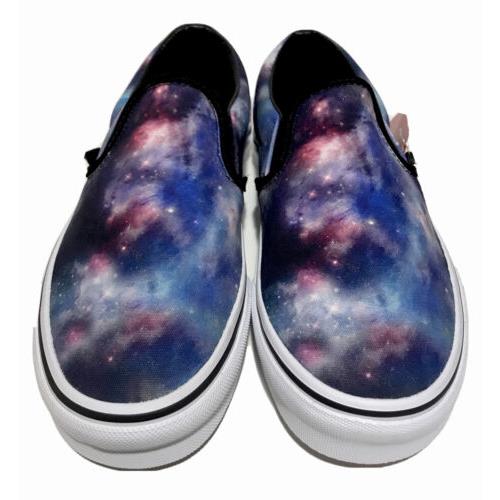 Vans Classic Slip On Galaxy Women Size 8 Skateboarding Casual Shoes Space