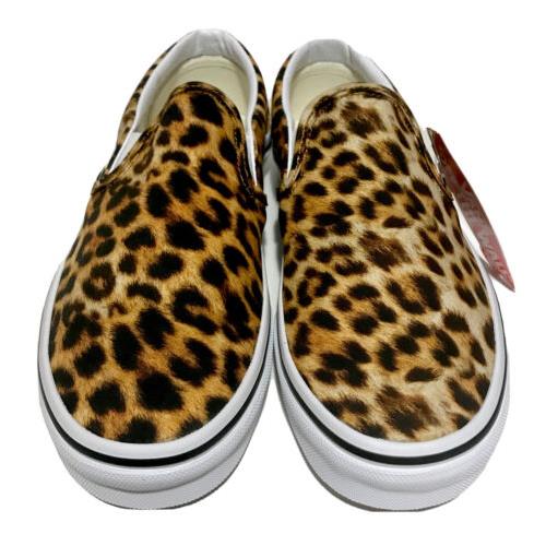 Vans Slip On Leopard Womens Size 7.5 Animal Print Shoes Skateboarding Casual