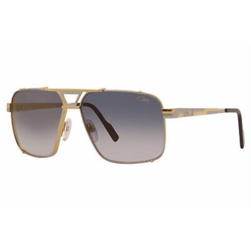 Cazal 9099 003 Sunglasses Men`s Gold/blue Gradient Lenses Pilot Shape 59mm
