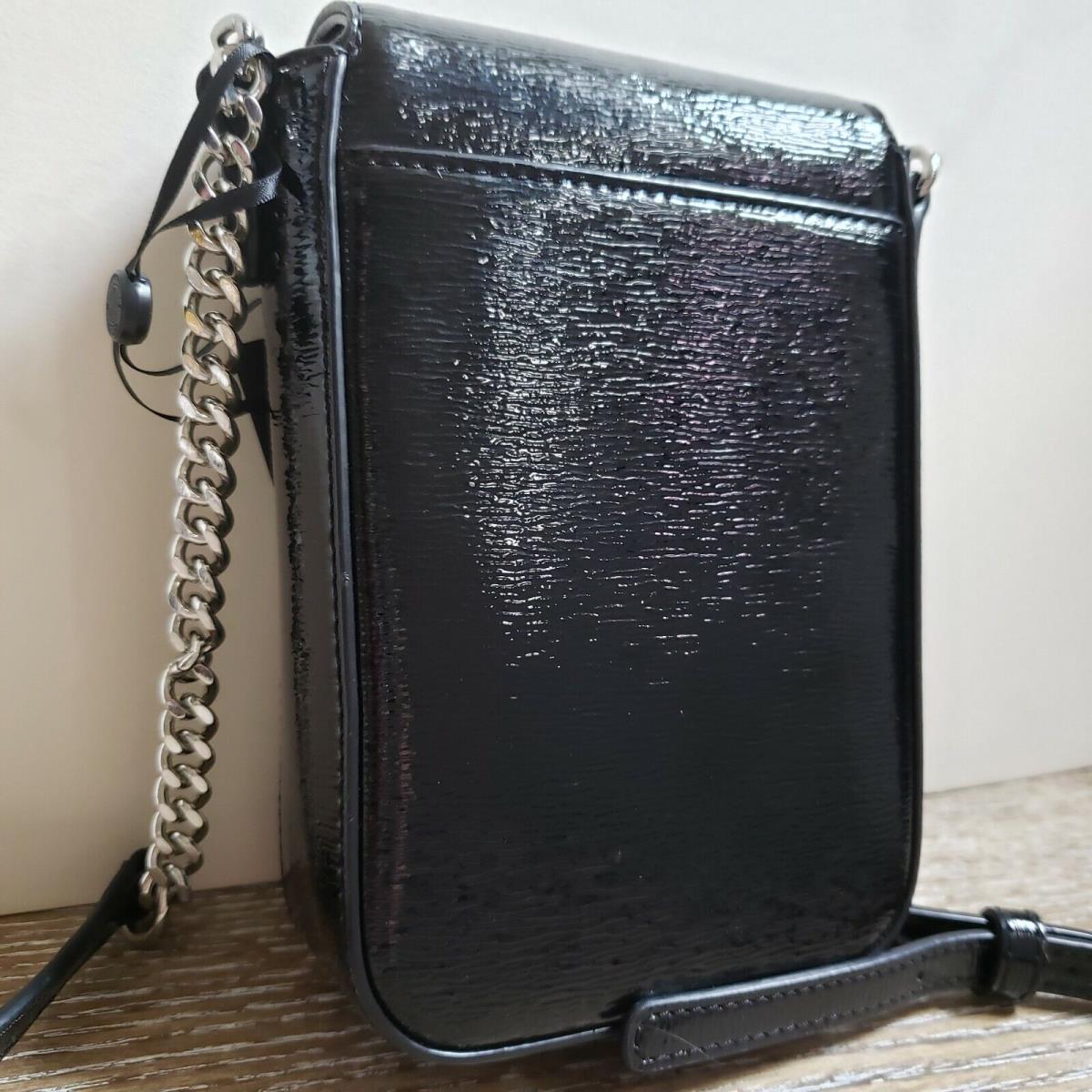 Dkny Patent Sutton Crossbody Bag Mini Black