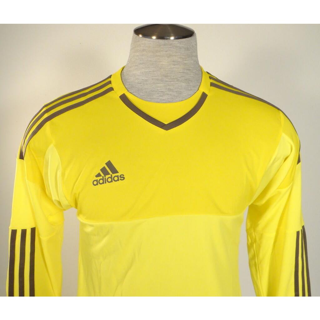 Adidas Adizero Top 15 GK Yellow Gray Long Sleeve Goalkeeper Jersey Men`s